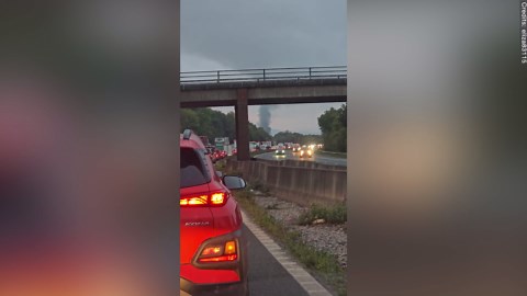 Motorway shut after nine electric cars caught fire on transporter