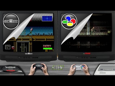 Alien 3 🎮 Sega Genesis vs Super Nintendo | CRT TV Comparison