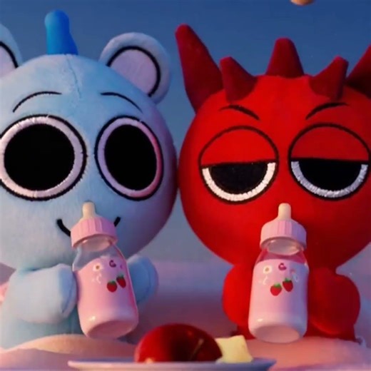 🩵baby sky and baby raddy❤️ (BABY SPRUNKI FLYING ON THE CLOUD)