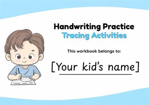 Tracing Pad for Kids | Names, Lines, Shapes, Animals, Alphabets & Numbers. 20 Printable Sheets - Etsy