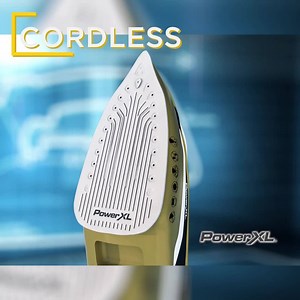 This PowerXL Iron is not only cordless and lightweight but has a built-in steamer too! Try it risk-free when you order today. 👔👗 ★★★★★ "I'm in love with this iron. It's so lightweight and easy to use. Cordless seals it up beautifully! And let me tell you about the steamer... LOVE IT." - June M. (Verified Buyer) | PowerXL