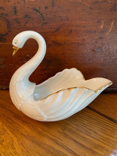 Vintage Lenox Swan Ring Dish With 24K Gold Trim, Bone China USA - Etsy