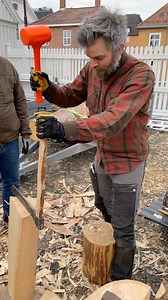 Day 2 with the Norwegian spruce resonance wood project @norskinstrumentmakerforening. So exciting to see the inside of the tree that we took down yesterday. Will this be turned into violins in a few years? | Jacob von der Lippe