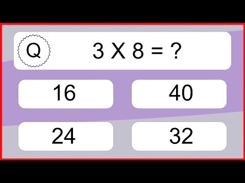 20 Multiplication Quiz Exercises for Kids