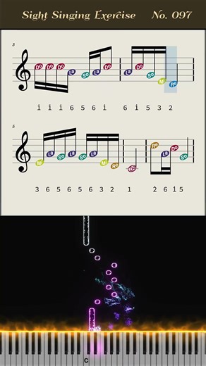Daily Sight-Singing Exercise No.097 | Dotted rhythm and sixteenth notes