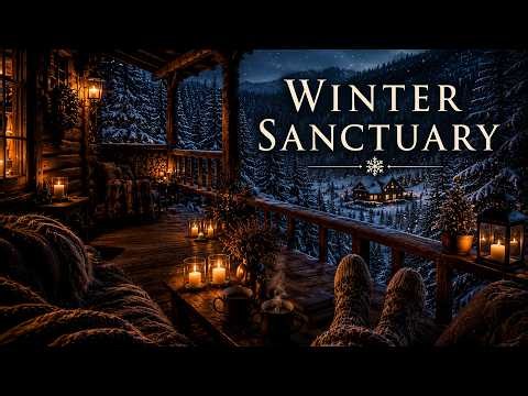 ❄️ Cozy Cabin Snowfall & Wind Sounds | 8 Hours Deep Sleep & Winter Ambience (4K)