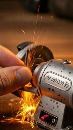 Ultra-Realistic Mini Bench Grinder Polish 🔧 | Macro Workshop Satisfaction