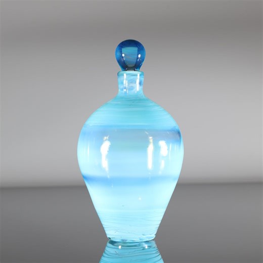 Handblown Glass Urn / Artisan Glass Jar – Matching Fitted Lid - Etsy