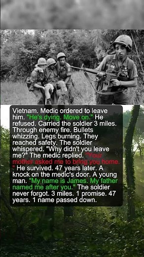 1 Medic Carried a Dying Soldier 3 Miles. 47 Years Later, He Met the Soldier's Son