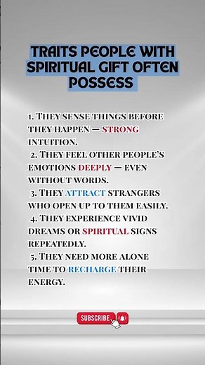 Signs of spiritual gifts