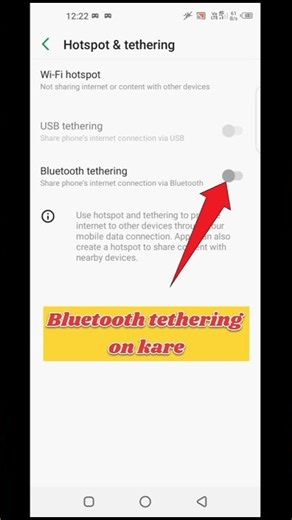 Mobile me bluetooth tethering kaise on kare | How to Enable Bluetooth Tethering on Infinix #shorts