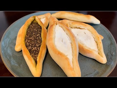 How to make Za'atar and Labneh Fatayer l Fatayer Arab cuisine l فطائر الجبنة والزعترالسورية