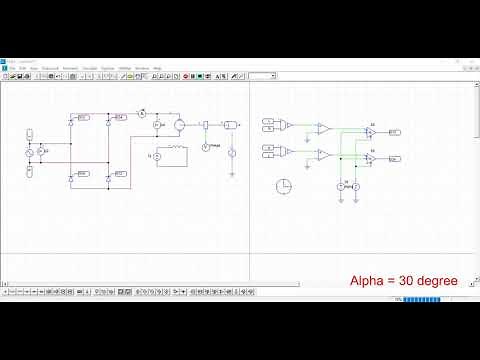 Single Phase full wave rectifier simulation on PSIM for DC Motor