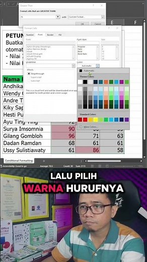 How to Automatically Change Font Color Based on Conditions in Excel #conditionalformatting #excel...