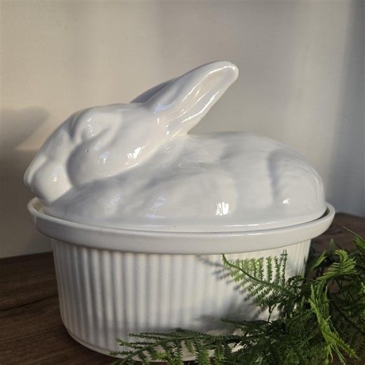 Vintage California Pottery Bunny Dish - Etsy