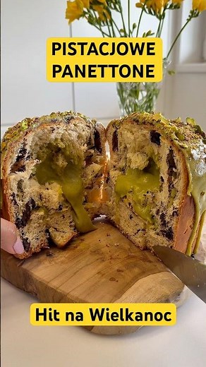 Pistacjowe panettone. Miękkie, puszyste ciasto drożdżowe idealne na Wielkanoc! #przepis #viral