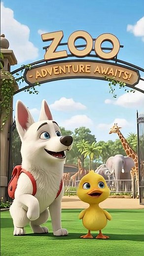 Dog and Duck Visit the Zoo | Family Fun Story
