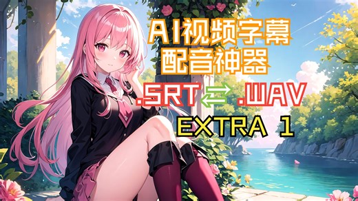 AI视频字幕配音神器额外内容Extra1推出：音频字幕可互转！