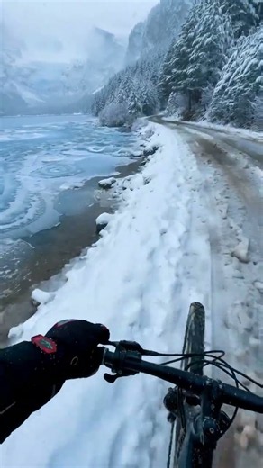 POV Cycling a Snowy Alpine Road ❄️