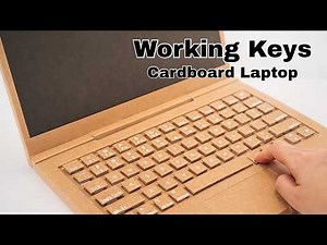How to Make a Full-Size Cardboard Laptop | Working Keys | Free Template