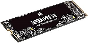 Corsair Force Series MP600 1TB Gen4 PCIe X4 NVMe M.2 SSD, Up to 4,950 MB/s (CSSD-F1000GBMP600)