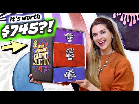 THE BIGGEST ART BOX EVER?! Unboxing Jazza's Ultimate Creativity Collection - (Much Art Stuff. Wow.)