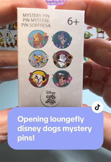 Opening loungefly disney dogs floral mystery pins! #disneypins #disneypinscollection #pintok #disneymysterypins #loungefly