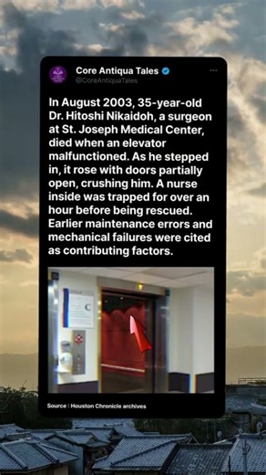 Surgeon Killed in Elevator Accident