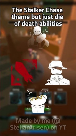 The Stalker Chase theme but die of death abilities #dieofdeath #roblox #shorts