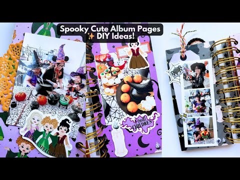Halloween Mini Album, Inside Pages & Embellishments, DIY Cinch Chipboard Book