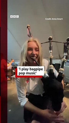 Anna Smart, 24, who is originally from Fife, started playing the bagpipes when she was only six years old. Read more here ➡️ https://bbc.in/3EnmfNq | BBC Scotland News
