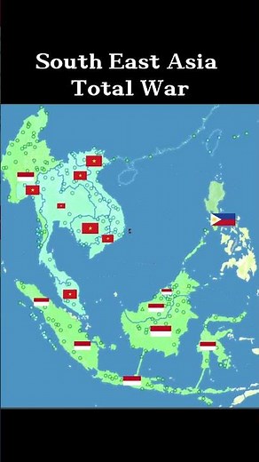 South east Asian War simulated in Openfront io #map #warsimulation #ww3 #thailand