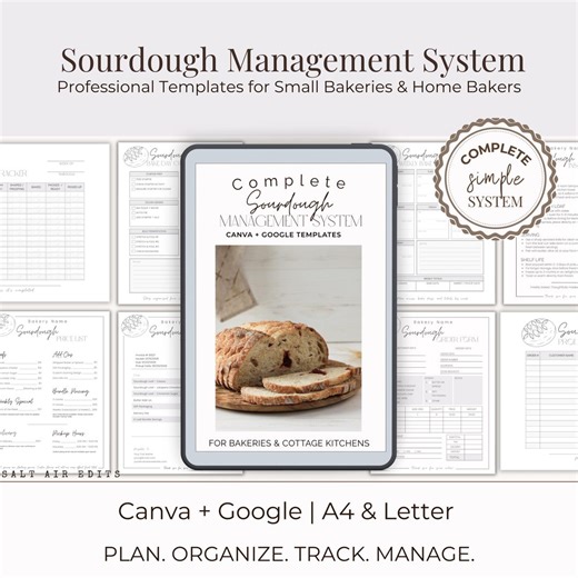 Sourdough Bakery Management System, Artisan Bread Order Form Menu Bundle, Bake Day Tracker Planner, Microbakery Business Tools Templates - Etsy Canada