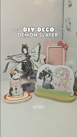 diy demon slayer deco tutorial kimetsu no yaiba manualidades #cute #decor #craft #shorts #anime