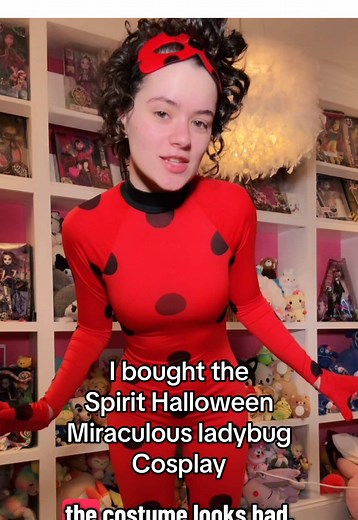 Embarassing myself by reviewing the Spirit Halloween Ladybug cosplay… this is for the miraculous girlies, if you’re not a miraculous girlie KEEP SCROLLINGGGG #miraculousladybug #miraculousladybugcosplay #ladybug #miraculous #halloweencostume
