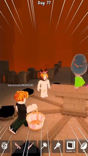 BACON NOOB STOLE ALL MY EASTER EGGS 😱🥚 (99 Nights in the Forest)