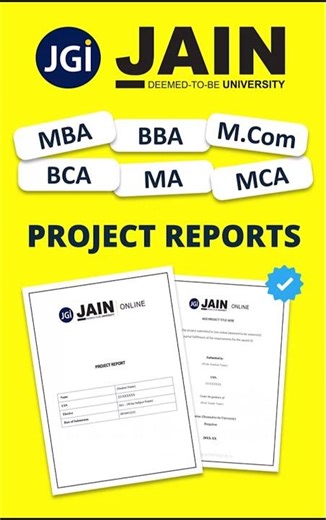 JAIN Online University Projects | MBA, MCA, BBA, BCA, MA, M.Com #jainonlineuniversity