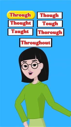 The letters "ough" have 7 different pronunciations in English #English #LearnEnglish