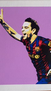 🎨 Lovely artwork of Xavi 🥰 🤩 Impressionant | Impresionante | FC Barcelona