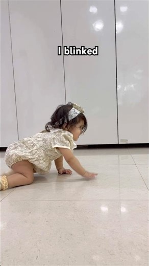 Kids grow up really fast! Last year she was crawling now running around the whole house #baby #viral