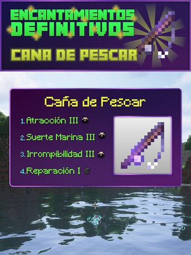 Mejores Encantamientos para la Caña de Pescar en Minecraft