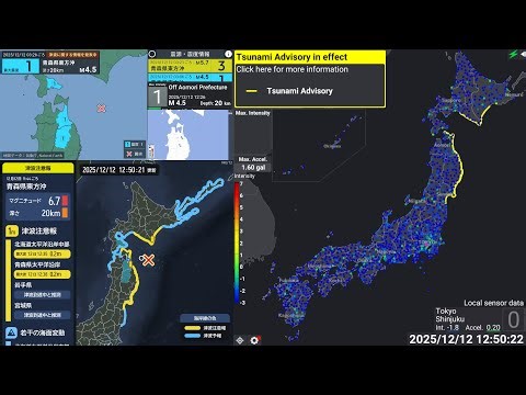 Live Japan Earthquake Monitoring