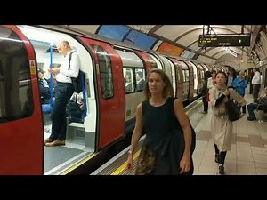 Hampstead Station, Northern Line, going north. London transport, underground tube trains