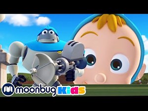 Giant Baby - Kids Video Subtitles | Arpo the Robot | Cartoons for Kids | Moonbug Literacy