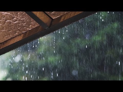 8 Hours Rain Sounds Under Roof Eaves (4K) | Focus, Study, Sleep | No Thunder, No Music