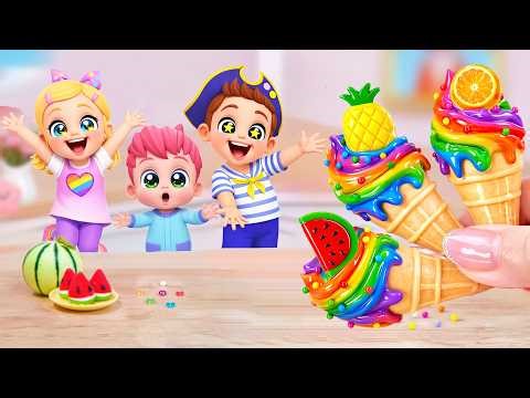 Amazing Rainbow Ice Cream🍦🌈 How To Make Mini Rainbow Ice Cream Decorating Ideas ✨ Sweet Cake Master