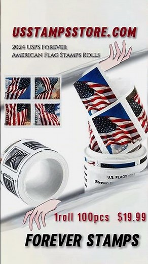 2024 USPS Forever American Flag Stamps Rolls