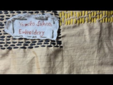 Slow Stitch Diaries 2nd vol.18 | Live archive | Meditative Stitching on Sand-Colored Fabric