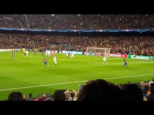 Barcelona vs PSG Champions League Sergi Roberto Winning Gol 6 -1 Fan View Celebration at Camp Nou