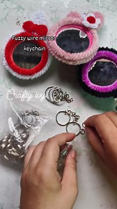 Fuzzy wire mirror keychain in sanrio characters #fuzzywiremirror #fuzzywiremirrorkeychain #fuzzywirecrafts #fuzzywireideas #diycrafts | Crafty Ivy